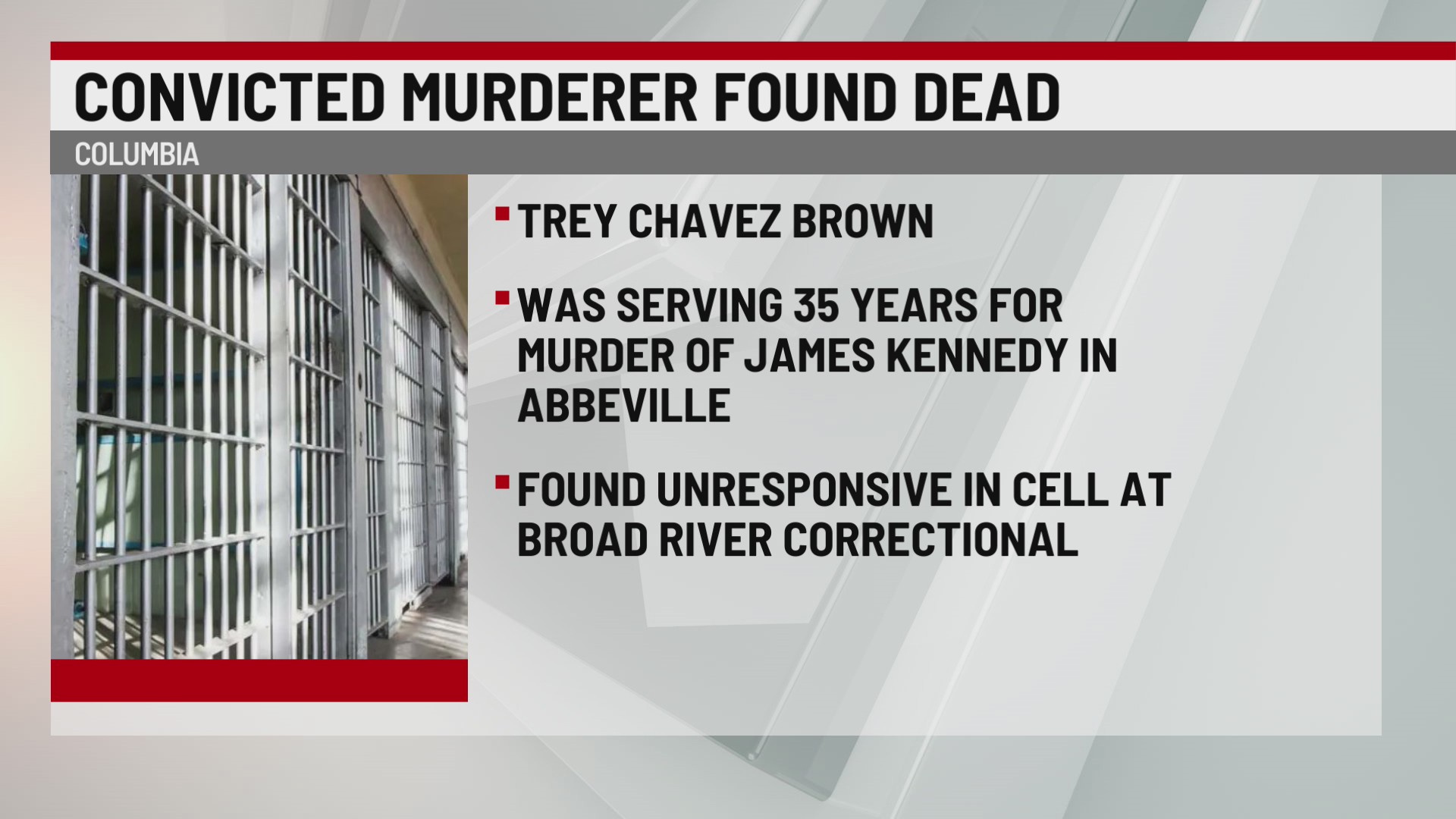 Upstate convicted murderer killed in SC detention center WSPA 7NEWS