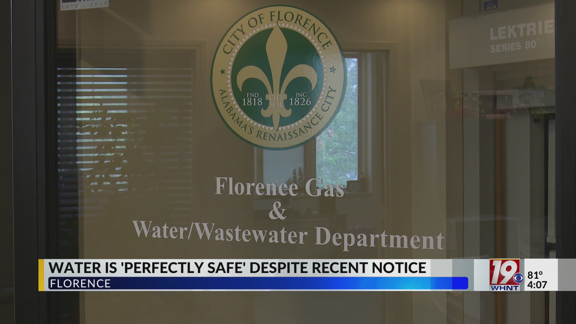 Florence Water Department Says Water Is ‘Totally Safe’