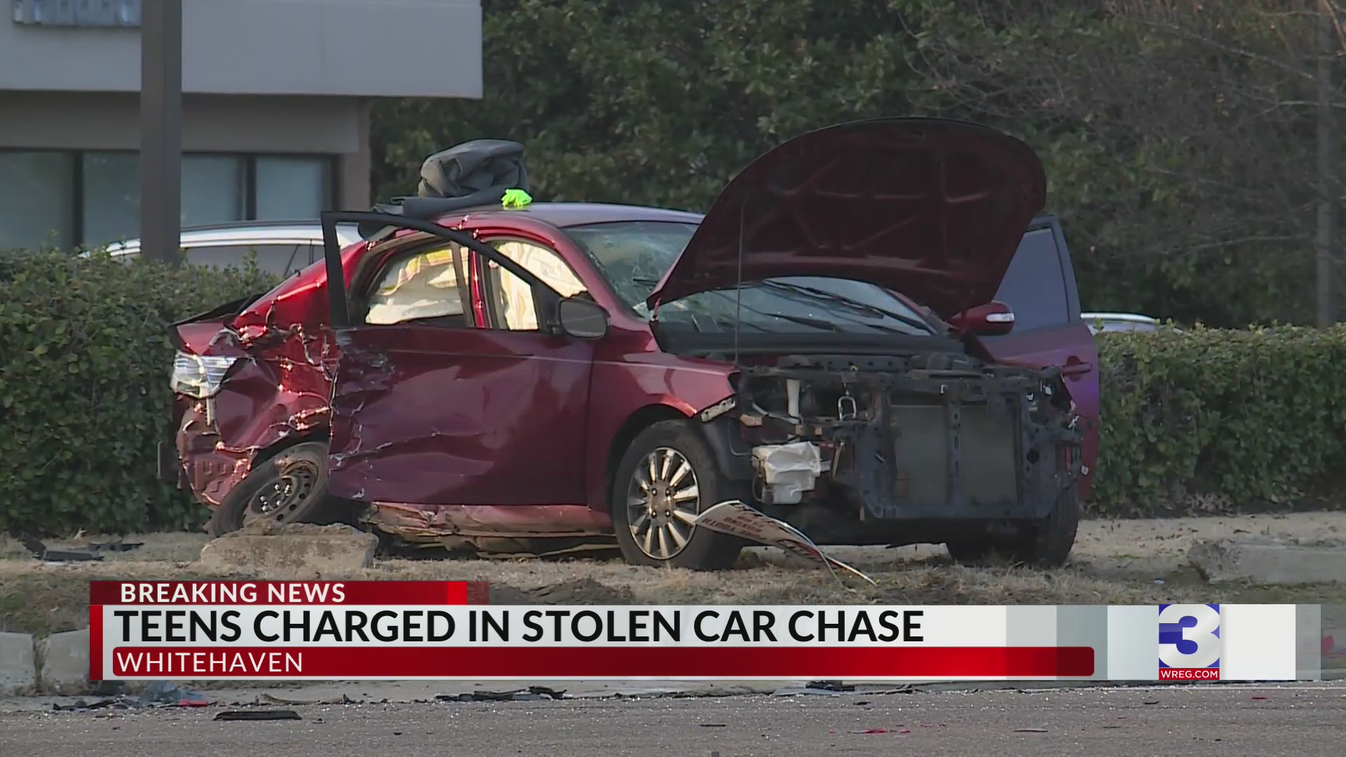 Teens charged after crashing stolen car during police chase – WREG.com
