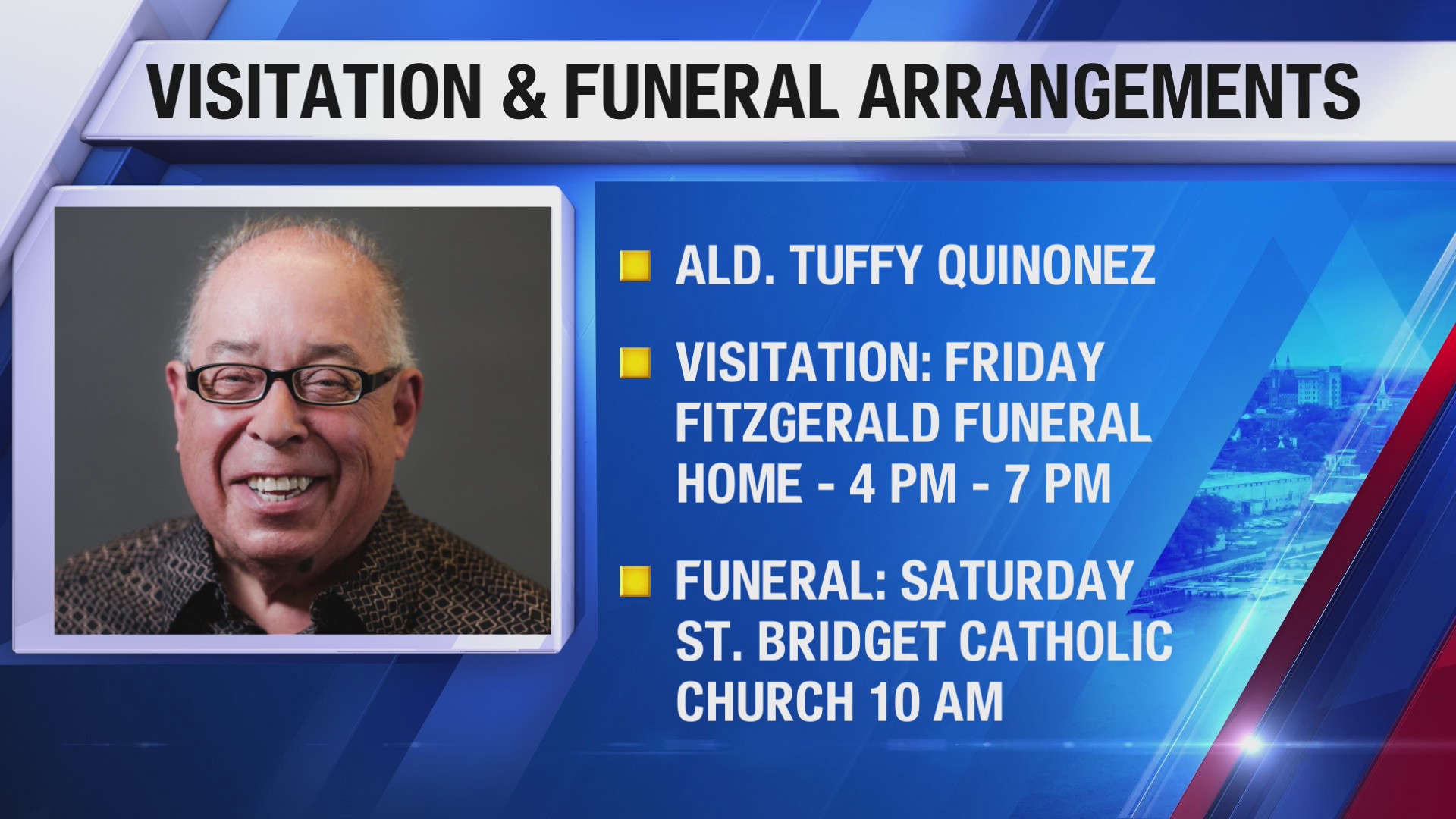 Funeral arrangements made for Rockford alderman Tuffy Quinonez