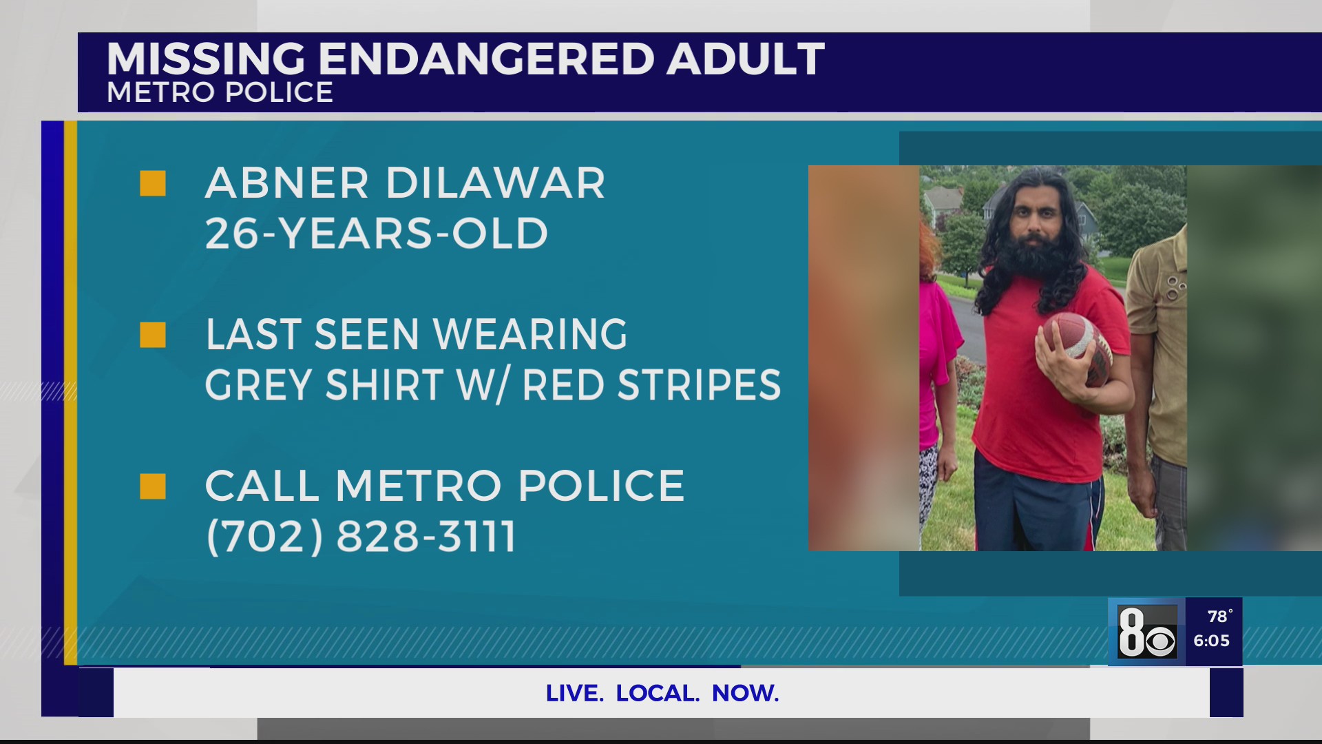 Police ask for help in finding missing endangered man – KLAS
