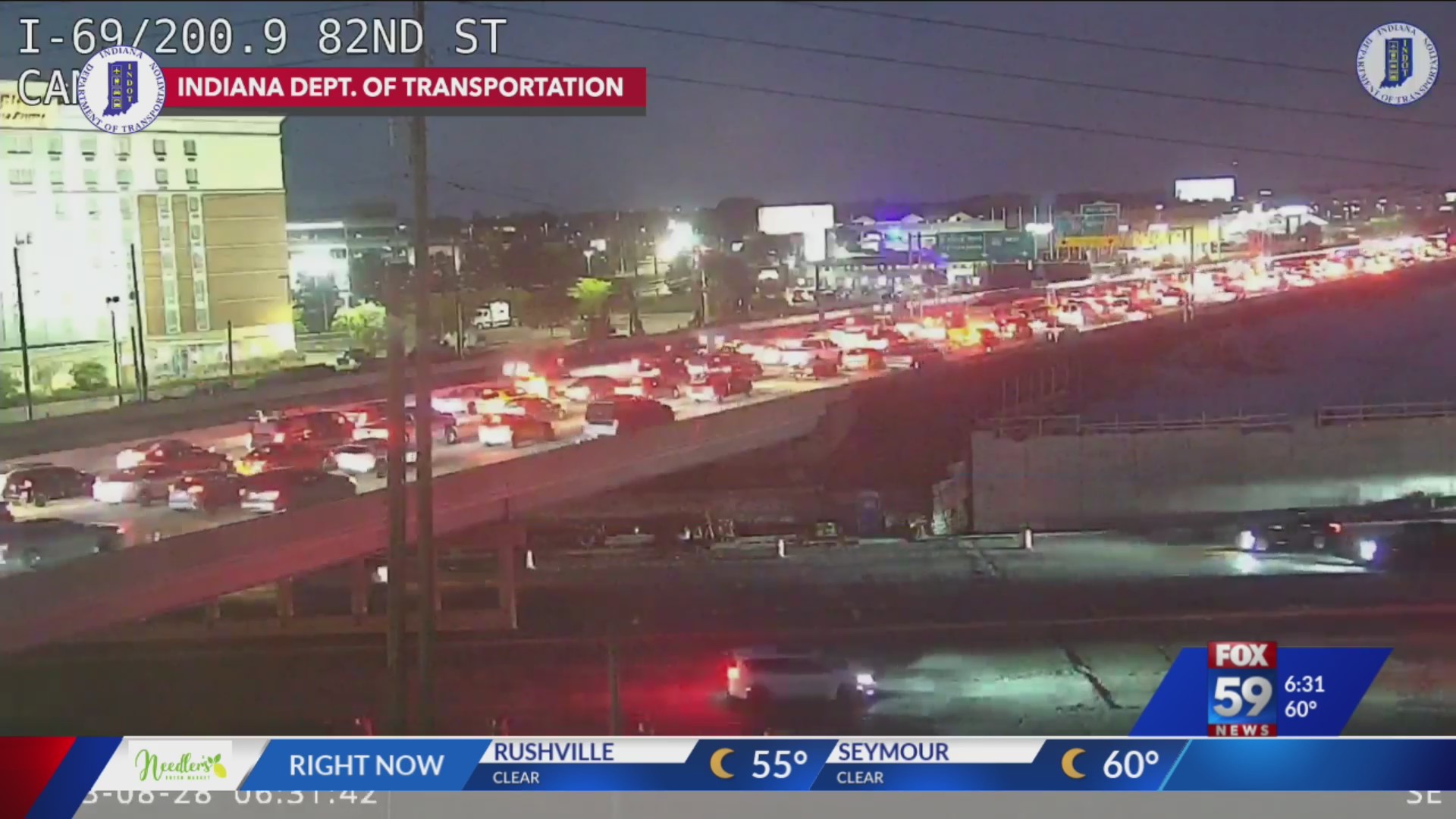 Several lanes blocked on I69 southbound near Binford Blvd Fox 59