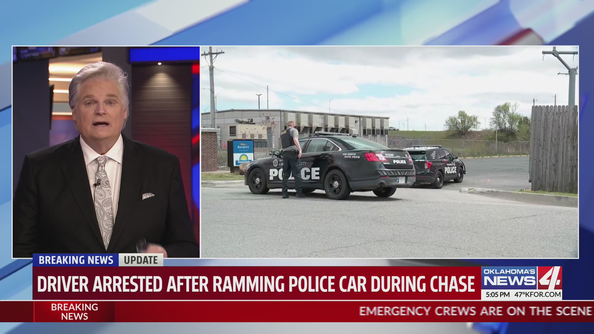 Driver arrested after ramming police car during chase – KFOR.com ...