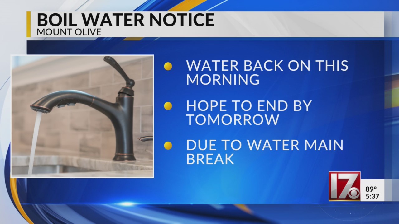 Boil water notice for Mount Olive