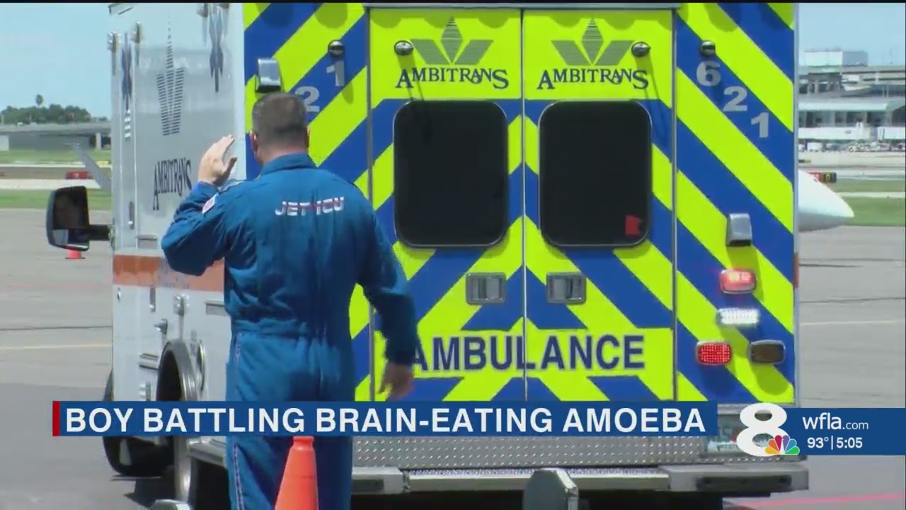 Florida boy fighting rare braineating amoeba flown to Chicago for(01)