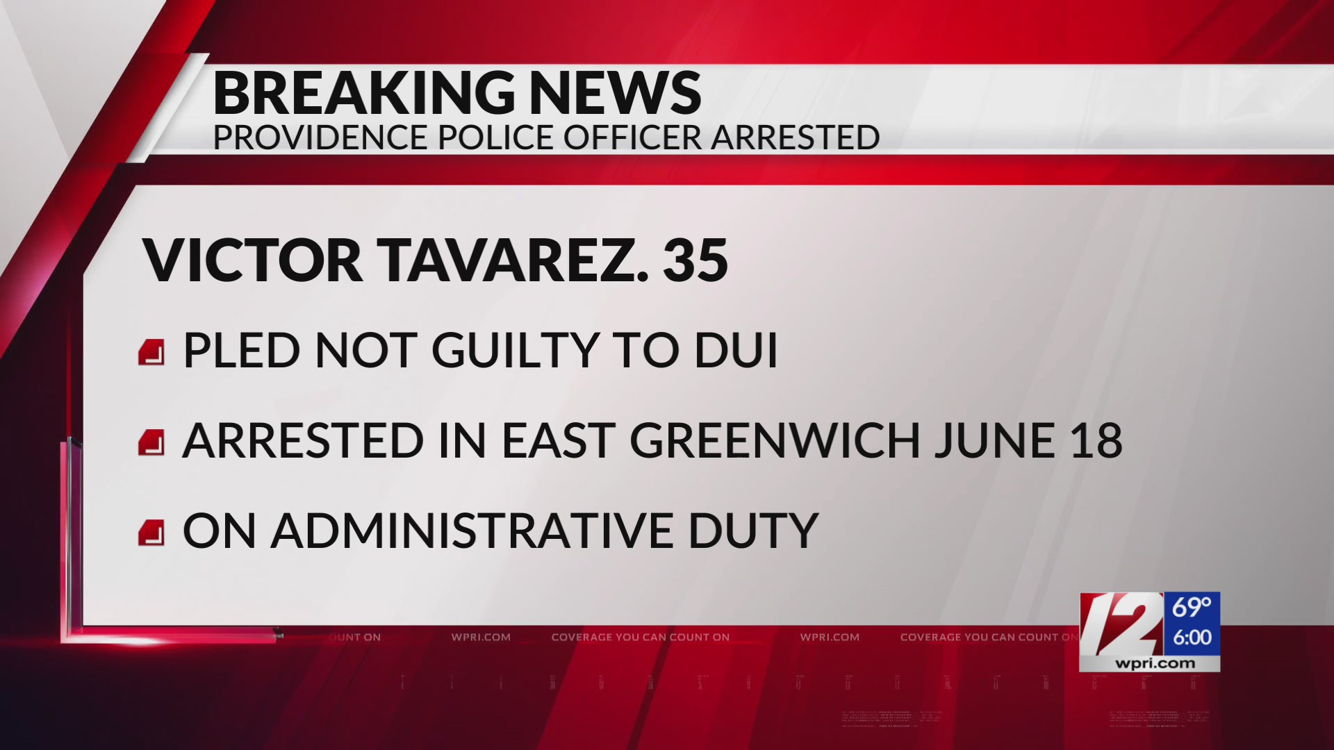 Providence police officer arrested for DUI in East Greenwich – WPRI.com