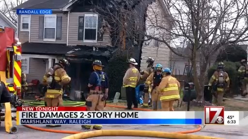 Family of 6 displaced after heavy fire damages Raleigh home – CBS17.com