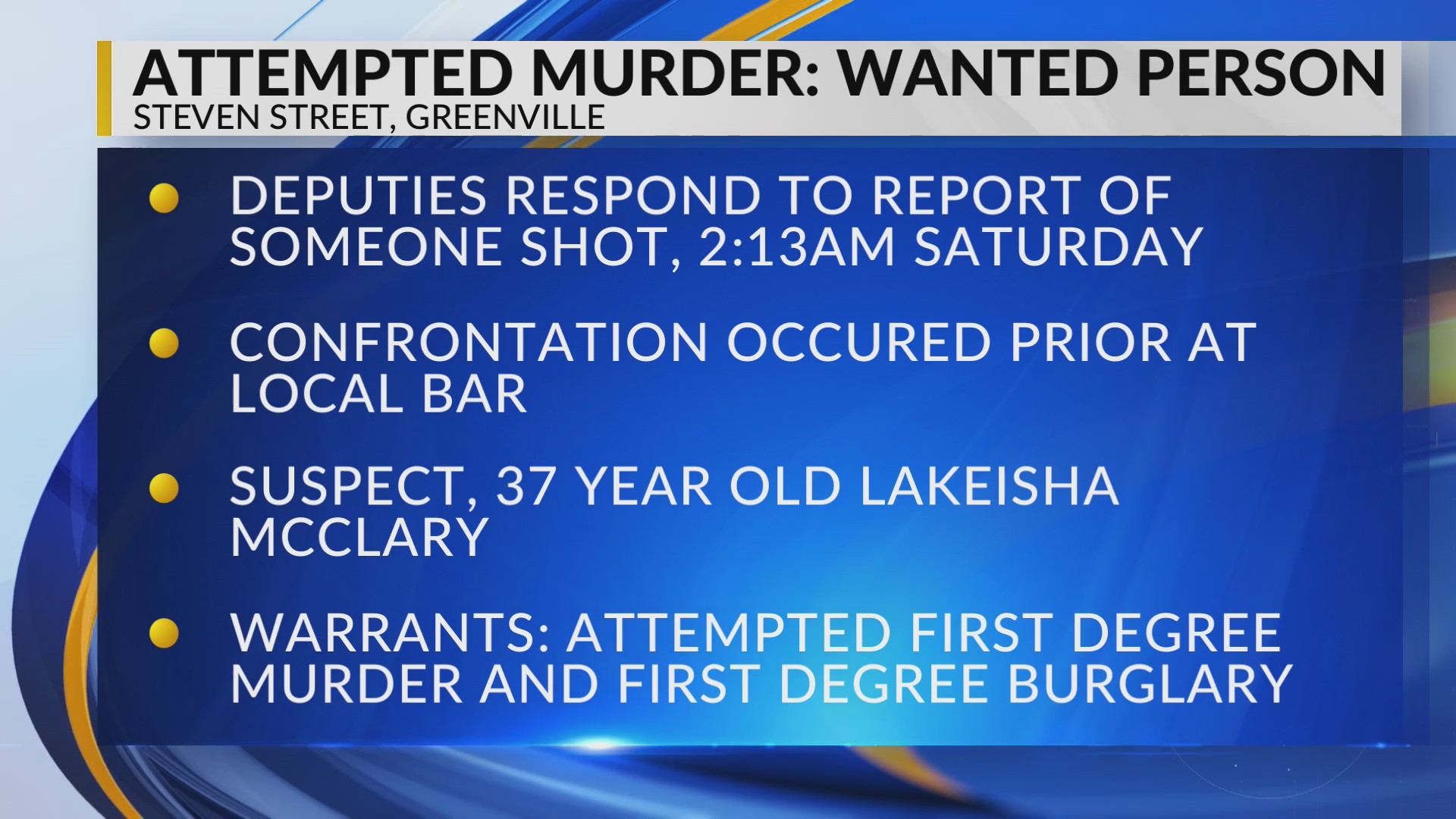 Pitt County Sheriff’s Office seeking attempted murder suspect – WNCT