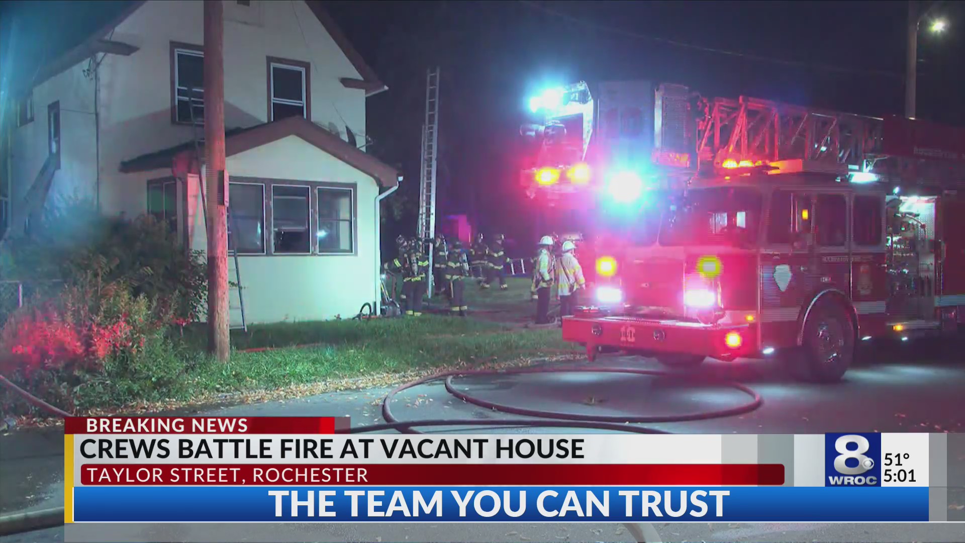 Crews battle fire at vacant house on Taylor Street – RochesterFirst