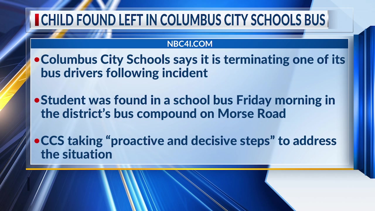 Child found left in Columbus school bus in parking compound NBC4 WCMHTV