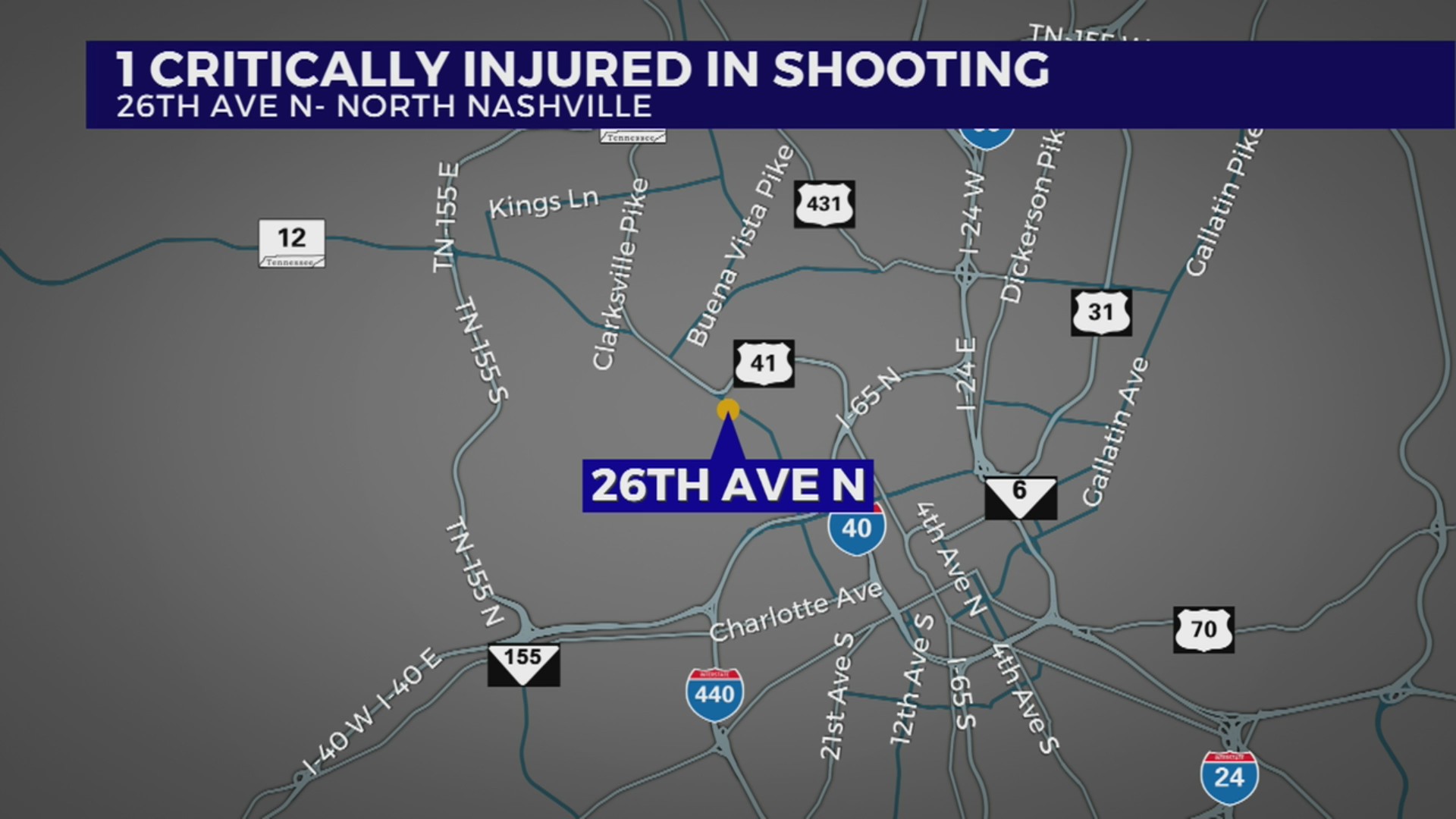 1 critically injured in North Nashville shooting – WKRN News 2