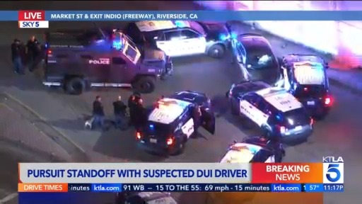 Police stand off with suspected DUI driver in Riverside County – KTLA