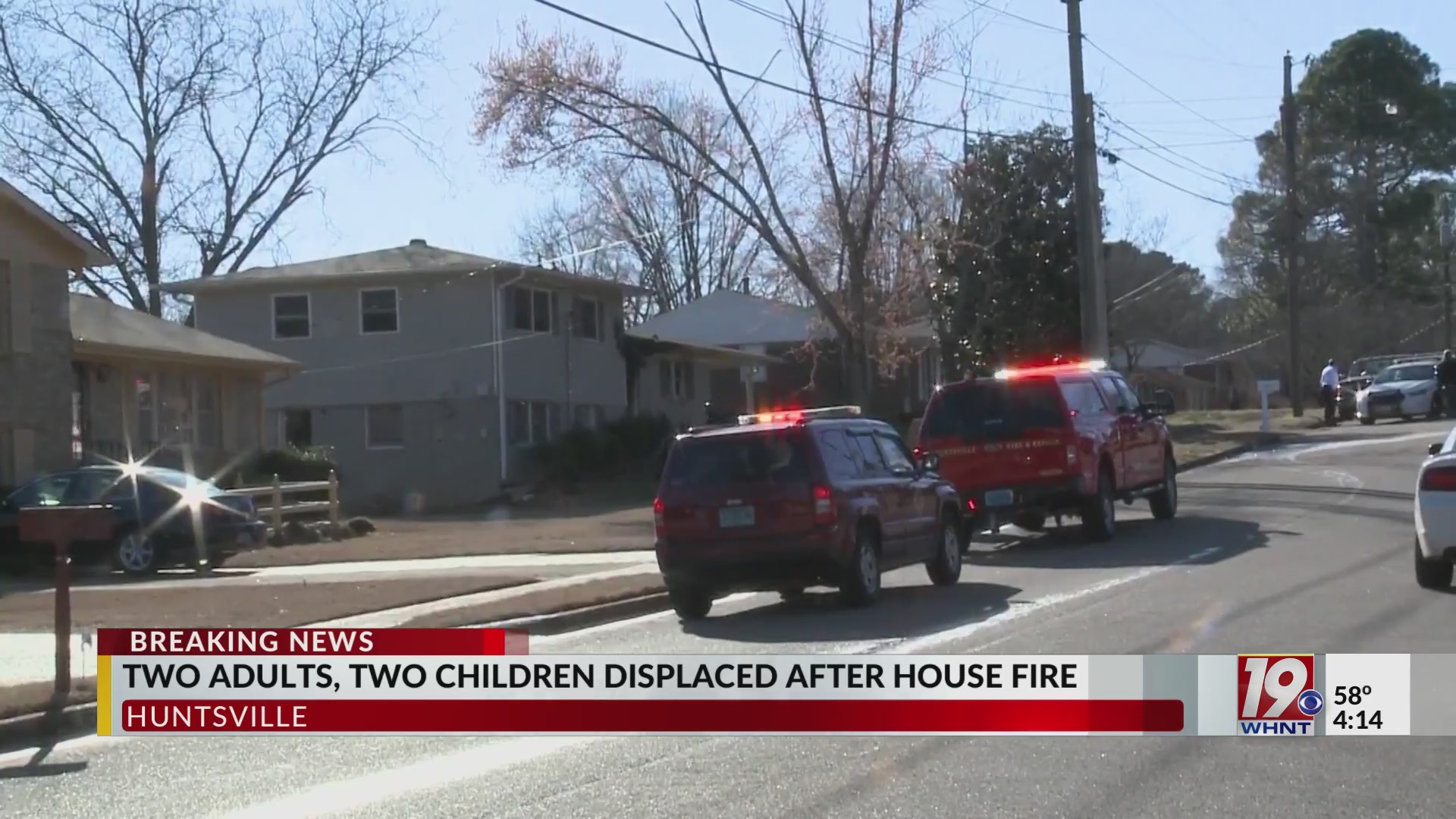 Four Displaced in Huntsville House Fire – WHNT.com