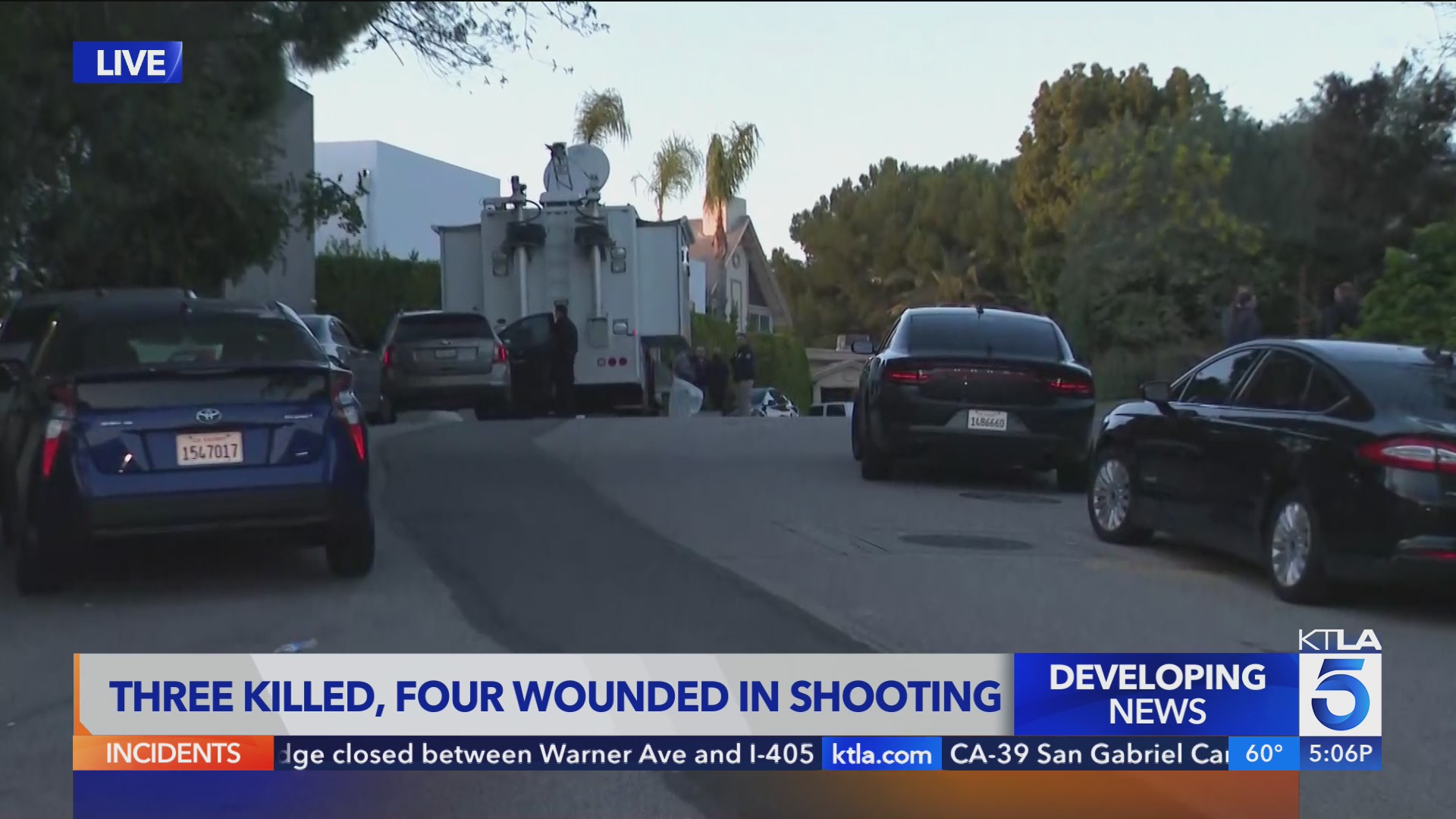 3 dead, 4 wounded in shooting near Beverly Crest home – KTLA