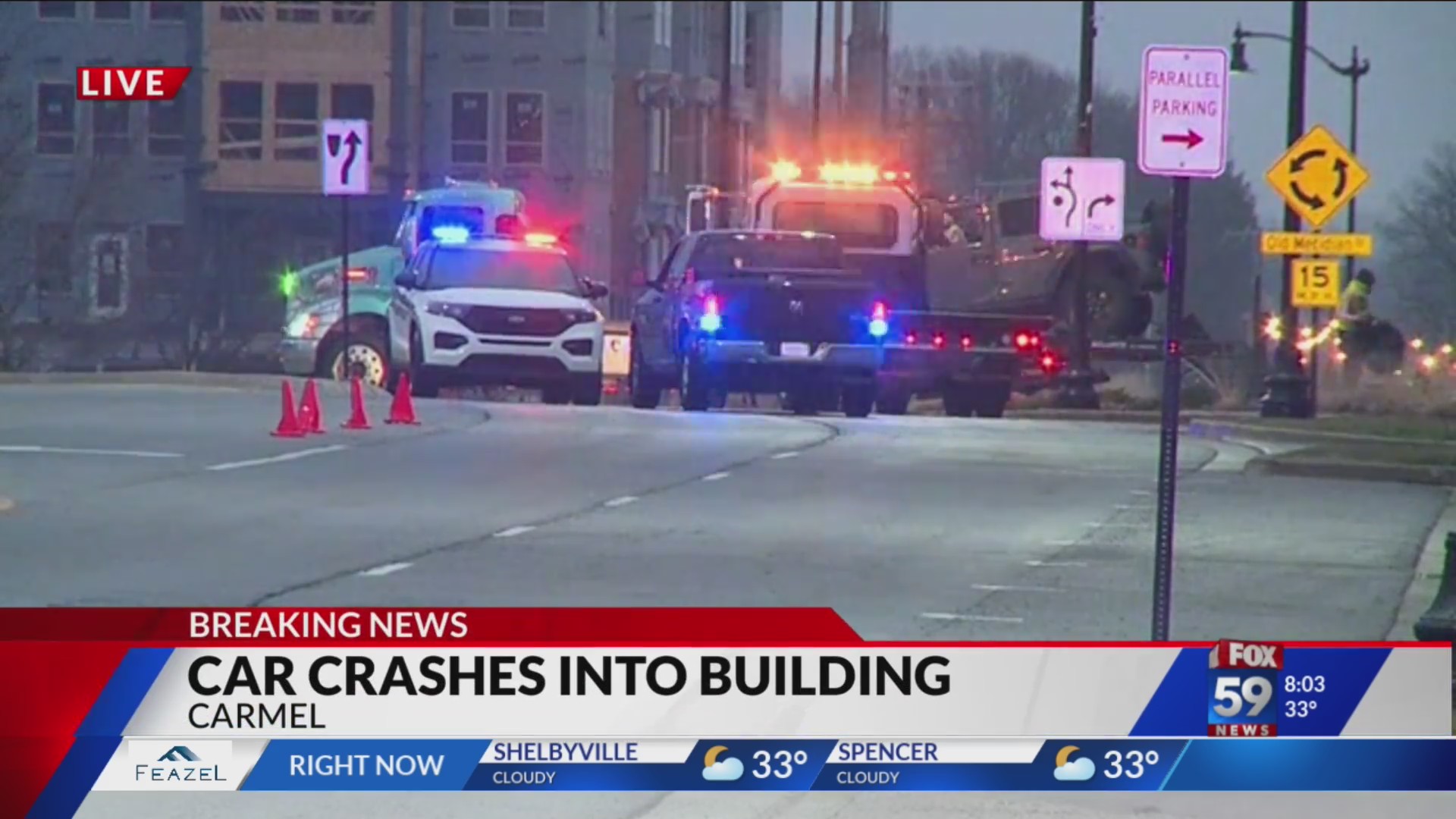 Car crashes into building in Carmel – Fox 59
