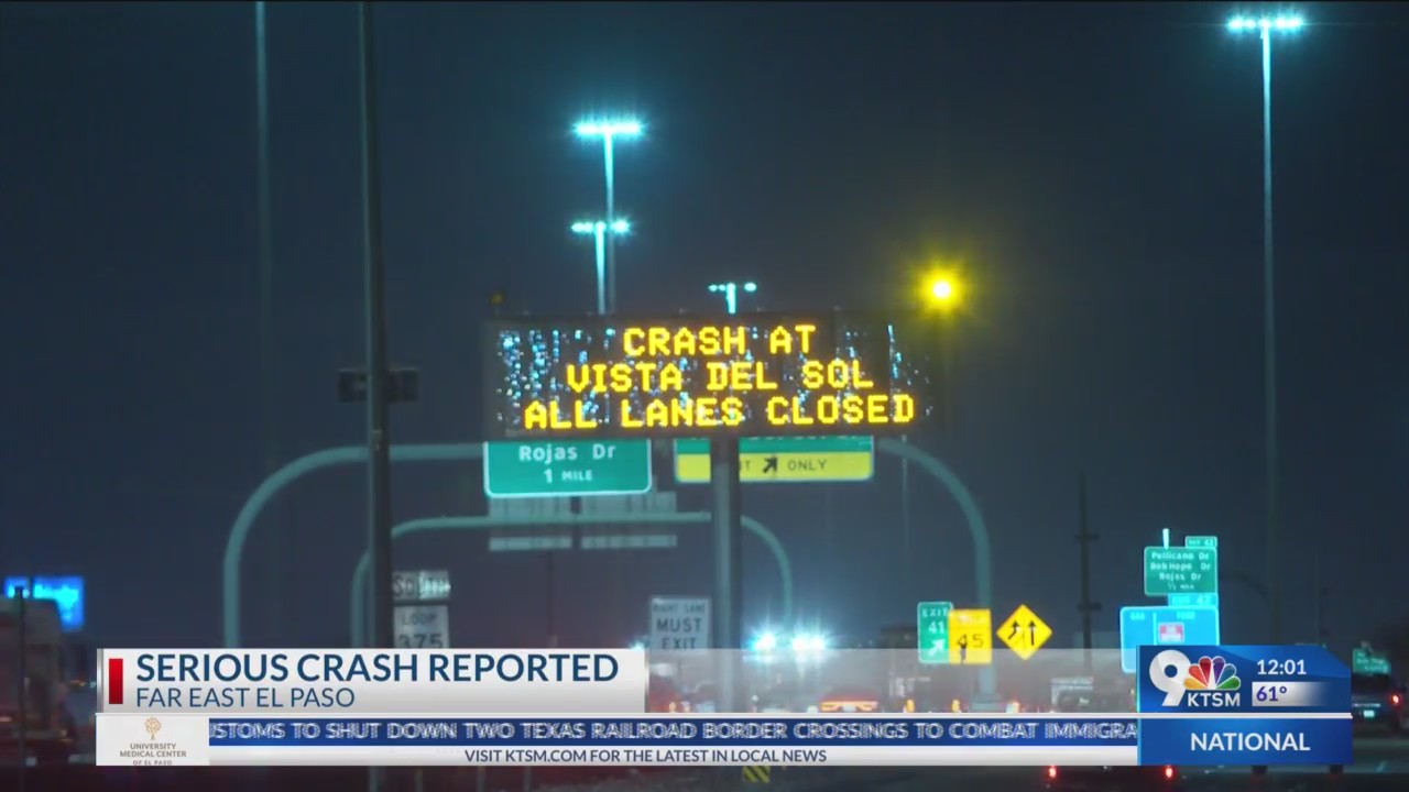 Serious crash reported in far East El Paso – KTSM 9 News