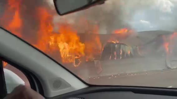 Tractor trailer catches fire on I-40, lanes blocked – WREG.com