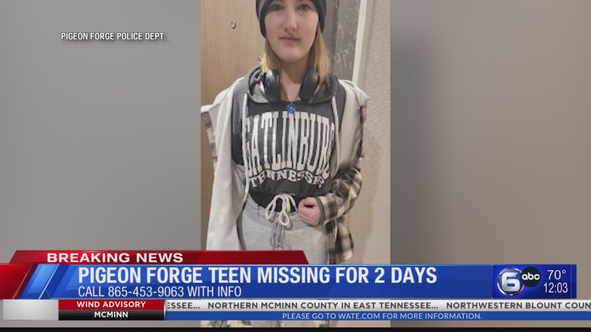 Police search for teen missing from Pigeon Forge – WATE 6 On Your Side