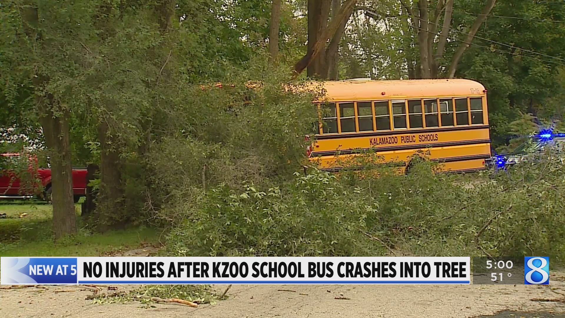 No injuries after Kzoo school bus crashes into tree – WOODTV.com