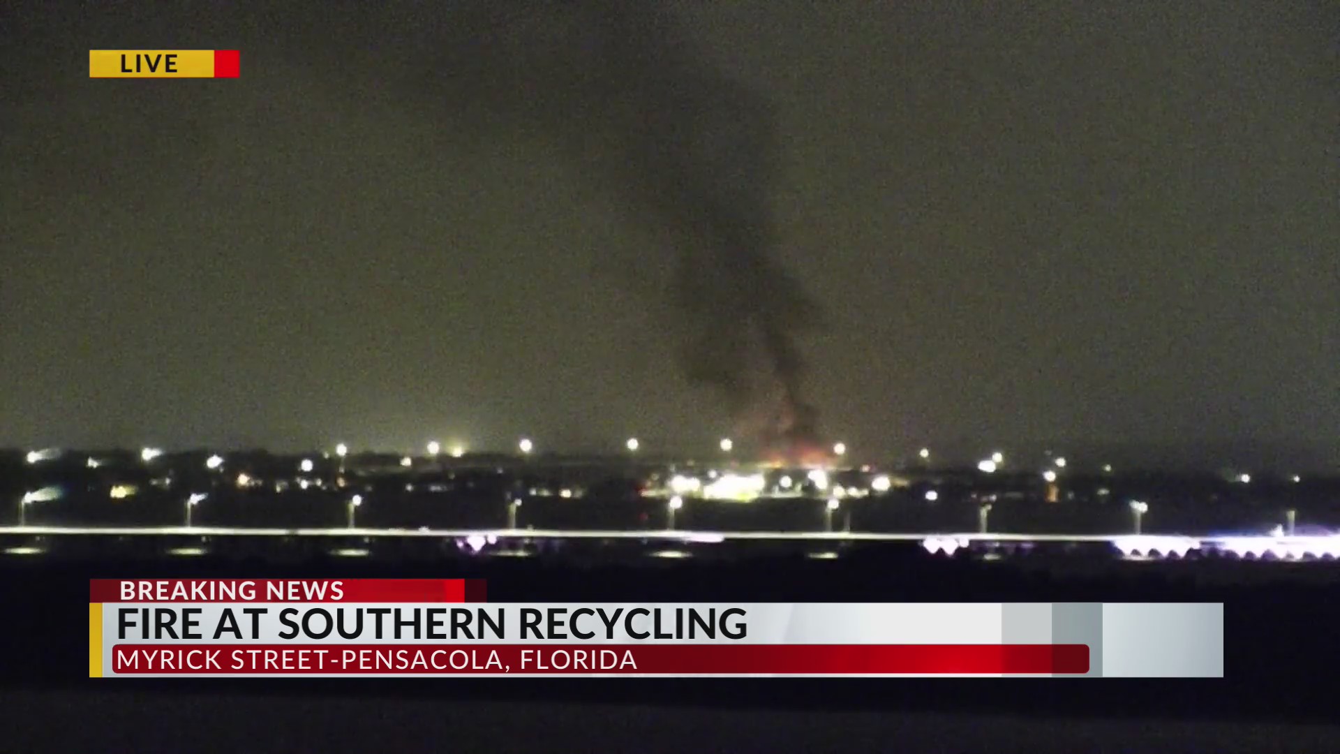 Pensacola recycling center catches fire Tuesday night Fire Rescue