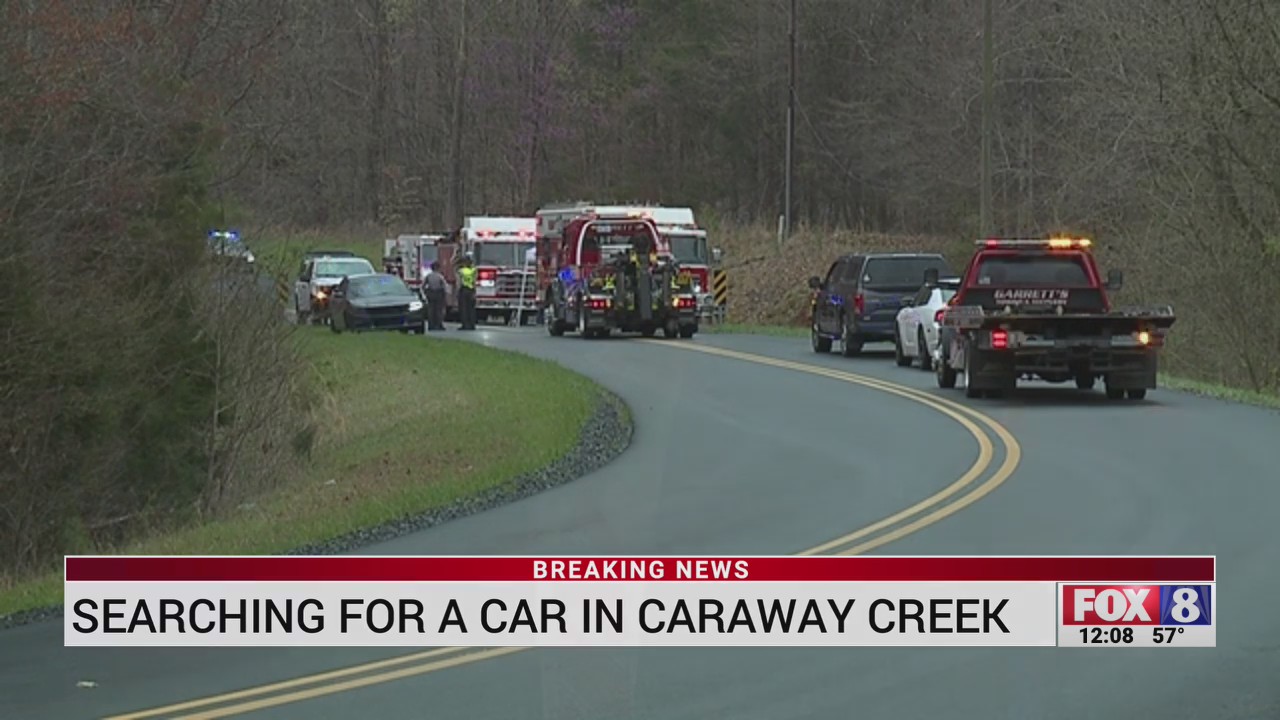Crews searching after vehicle spotted in Caraway Creek FOX8 WGHP