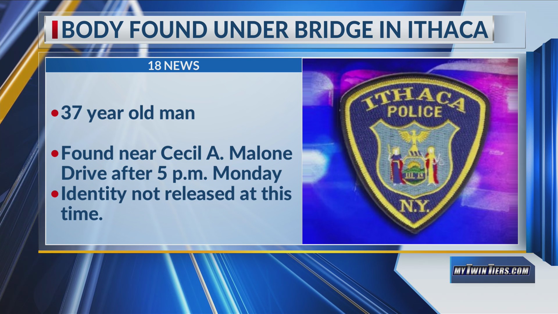 Ithaca Police investigate death of man found under bridge – WETM ...
