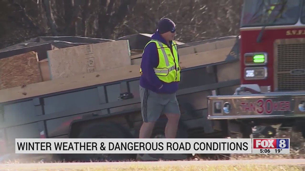 Winter weather causes dangerous road conditions – FOX8 WGHP