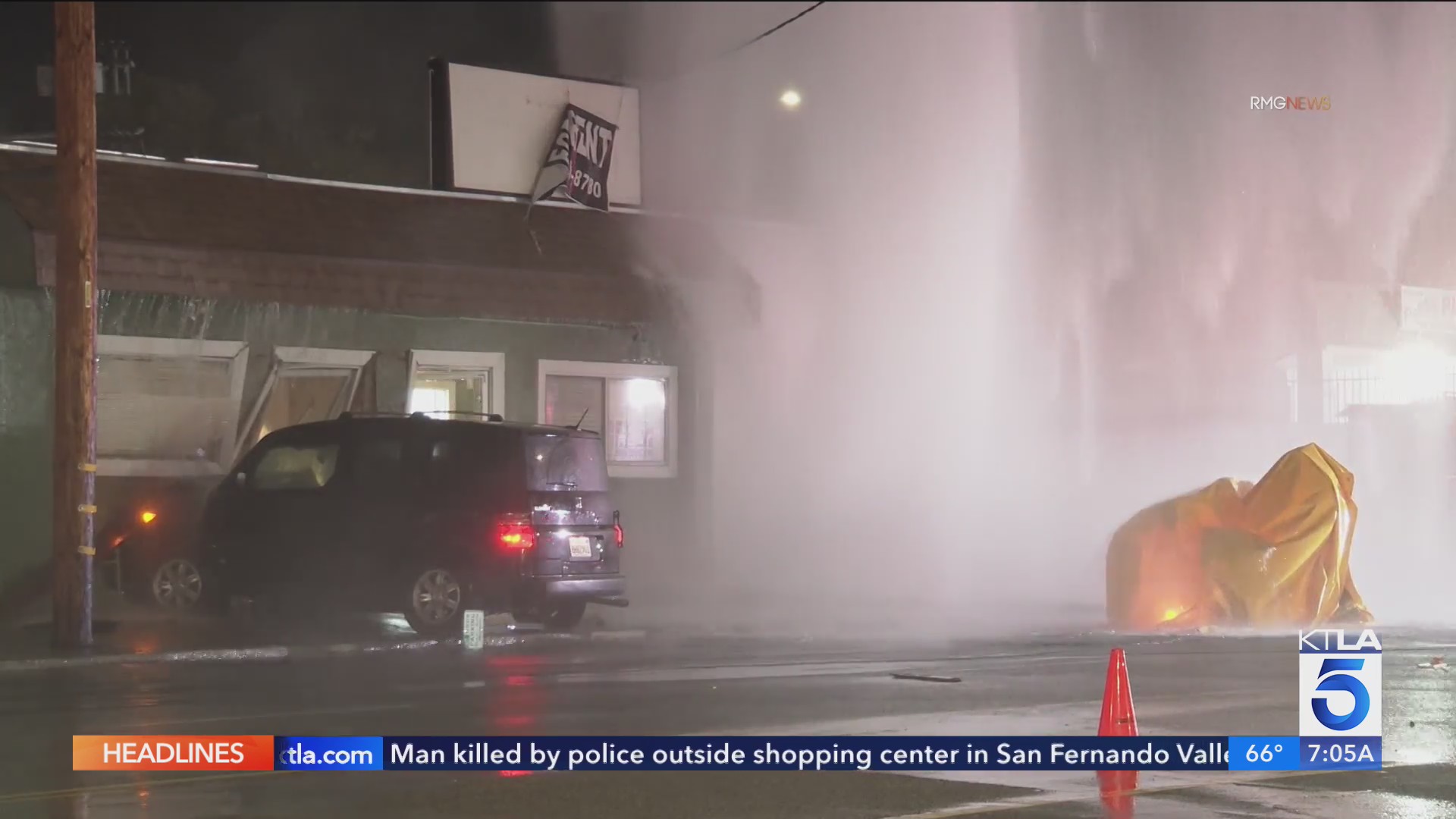 Out-of-control driver slams into hydrant, building – KTLA