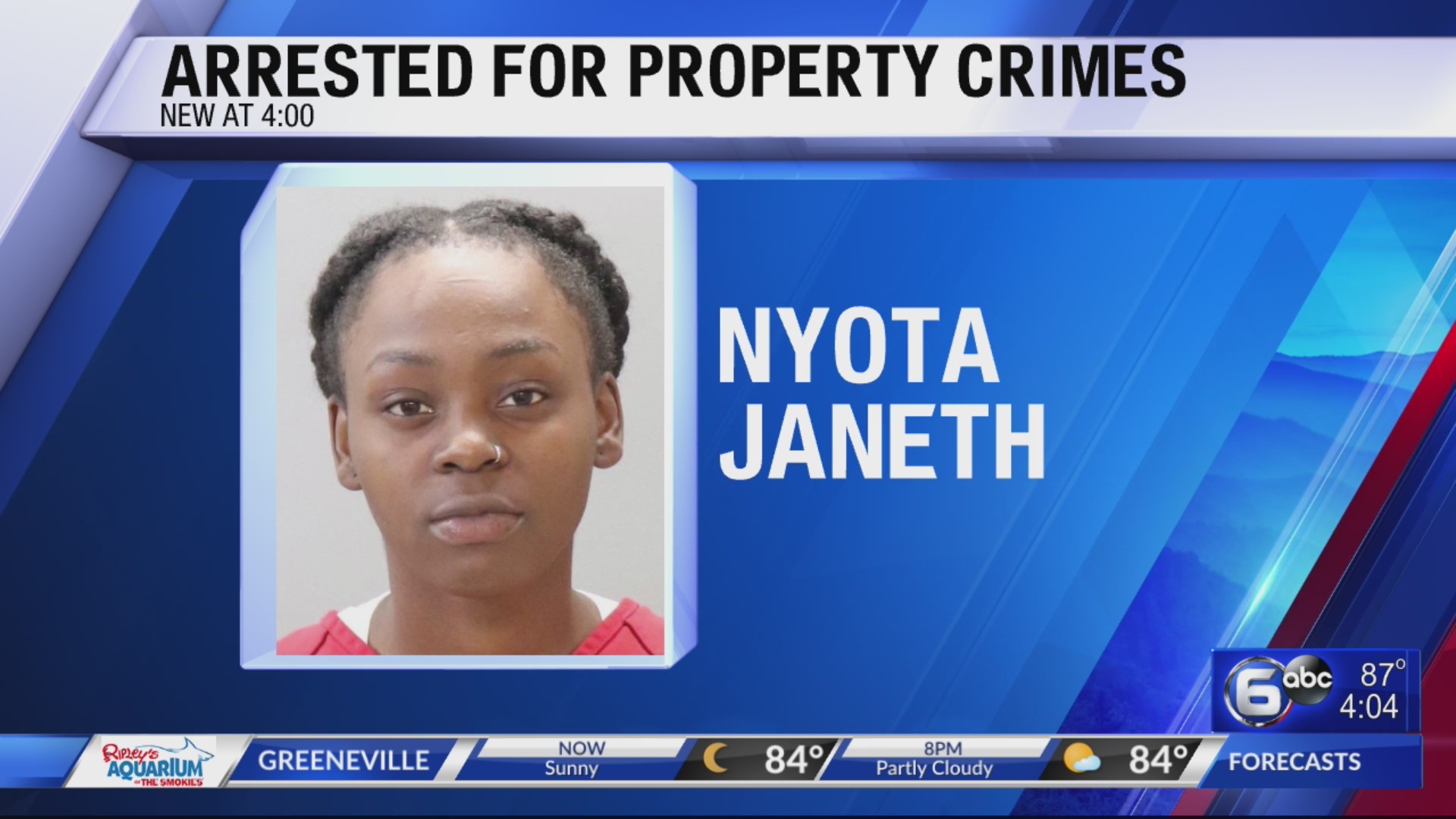 Woman arrested for property crimes – WATE 6 On Your Side