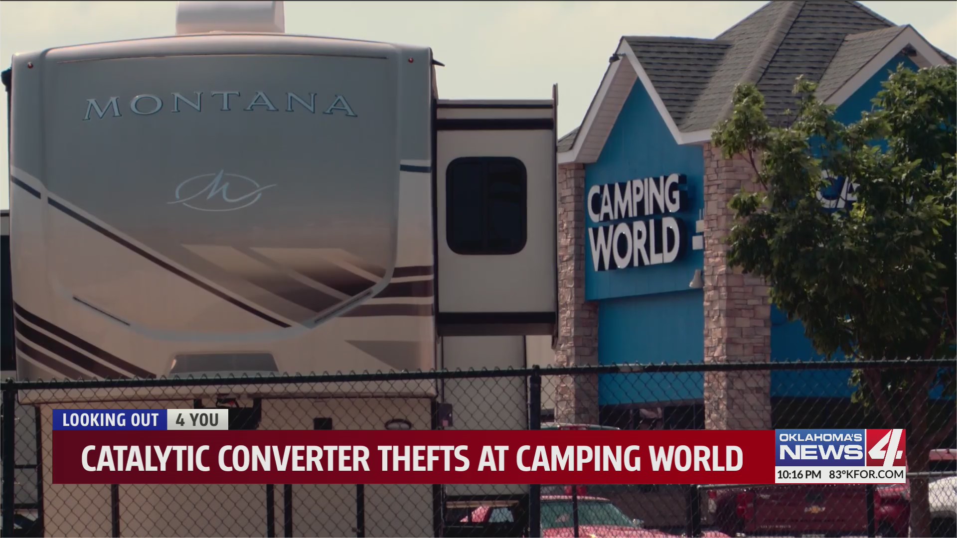 Catalytic converter thefts at camping world Oklahoma City