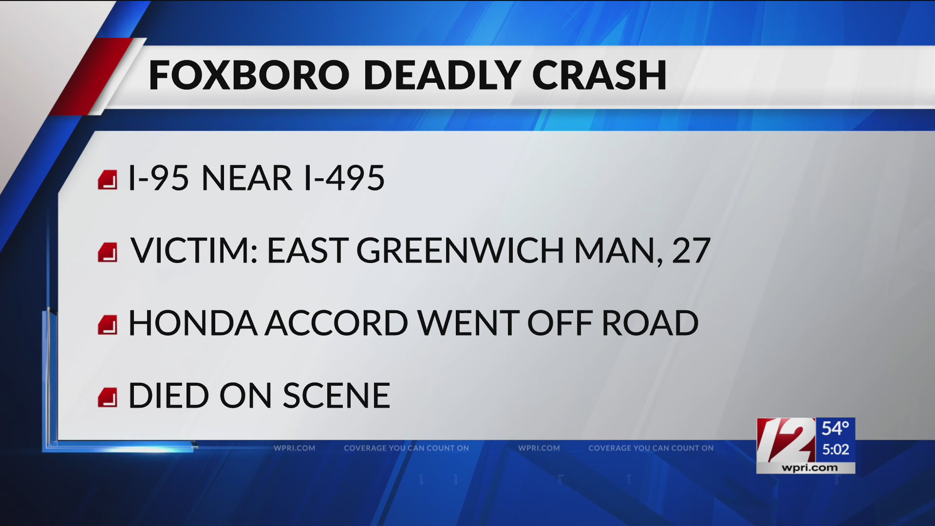East Greenwich man killed in highway rollover crash – WPRI.com