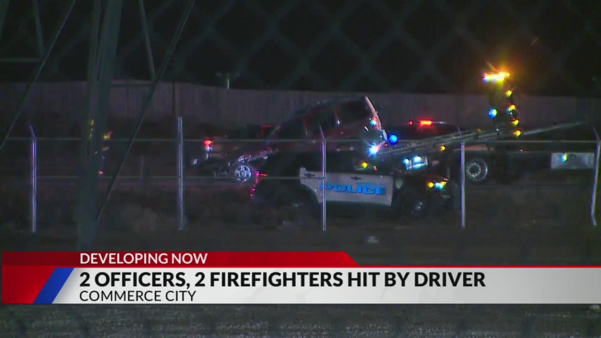 Suspected DUI driver crashes into 2 police officers, 2 firefighters on ...