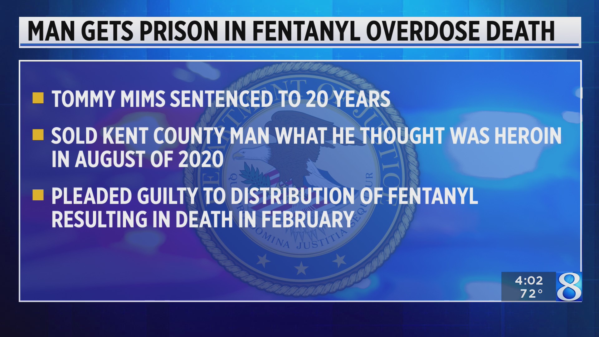 Man sentenced to prison in fentanyl overdose death – WOODTV.com