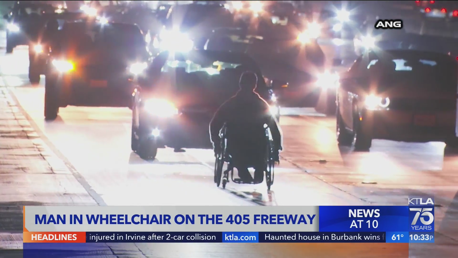 Mobility Freeway Man in wheelchair on 405 Freeway – KTLA