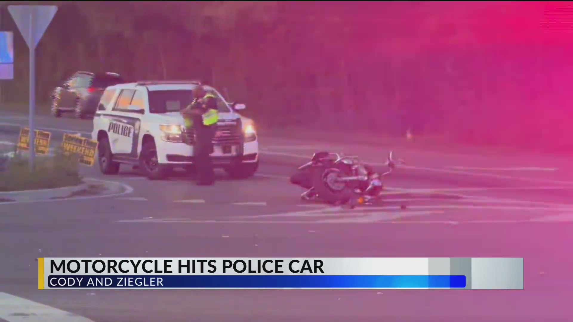 Mobile police officer, motorcyclist both hospitalized after crash ...