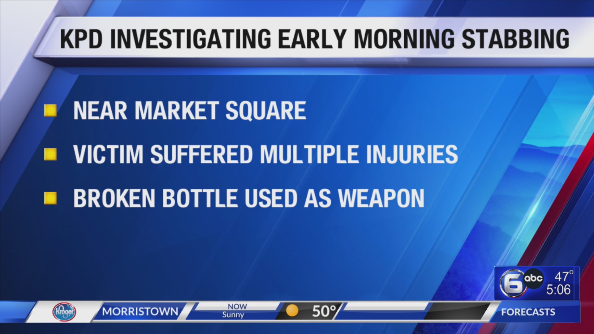 KPD Investigating downtown Knoxville stabbing – WATE 6 On Your Side