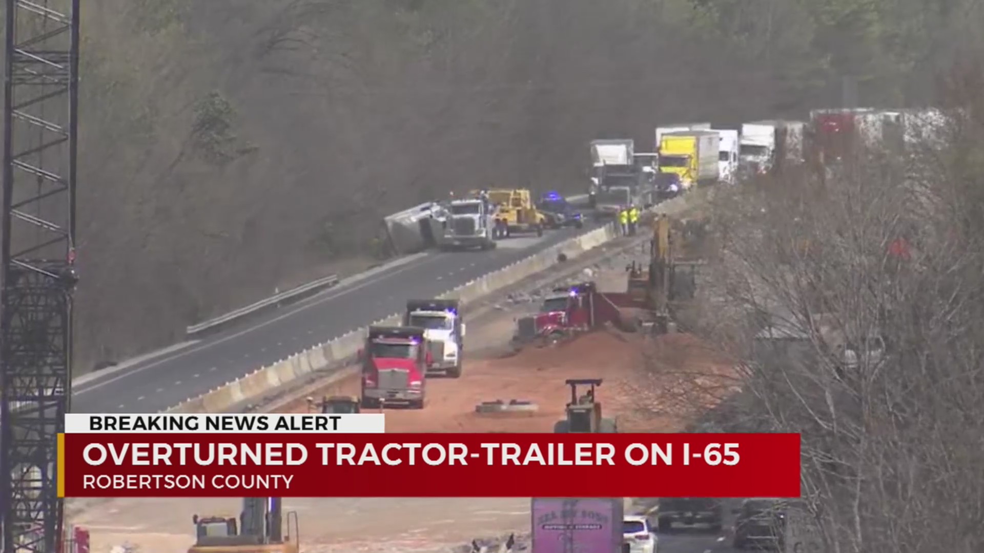 Crash blocks portion of I-65 in Robertson County – WKRN News 2