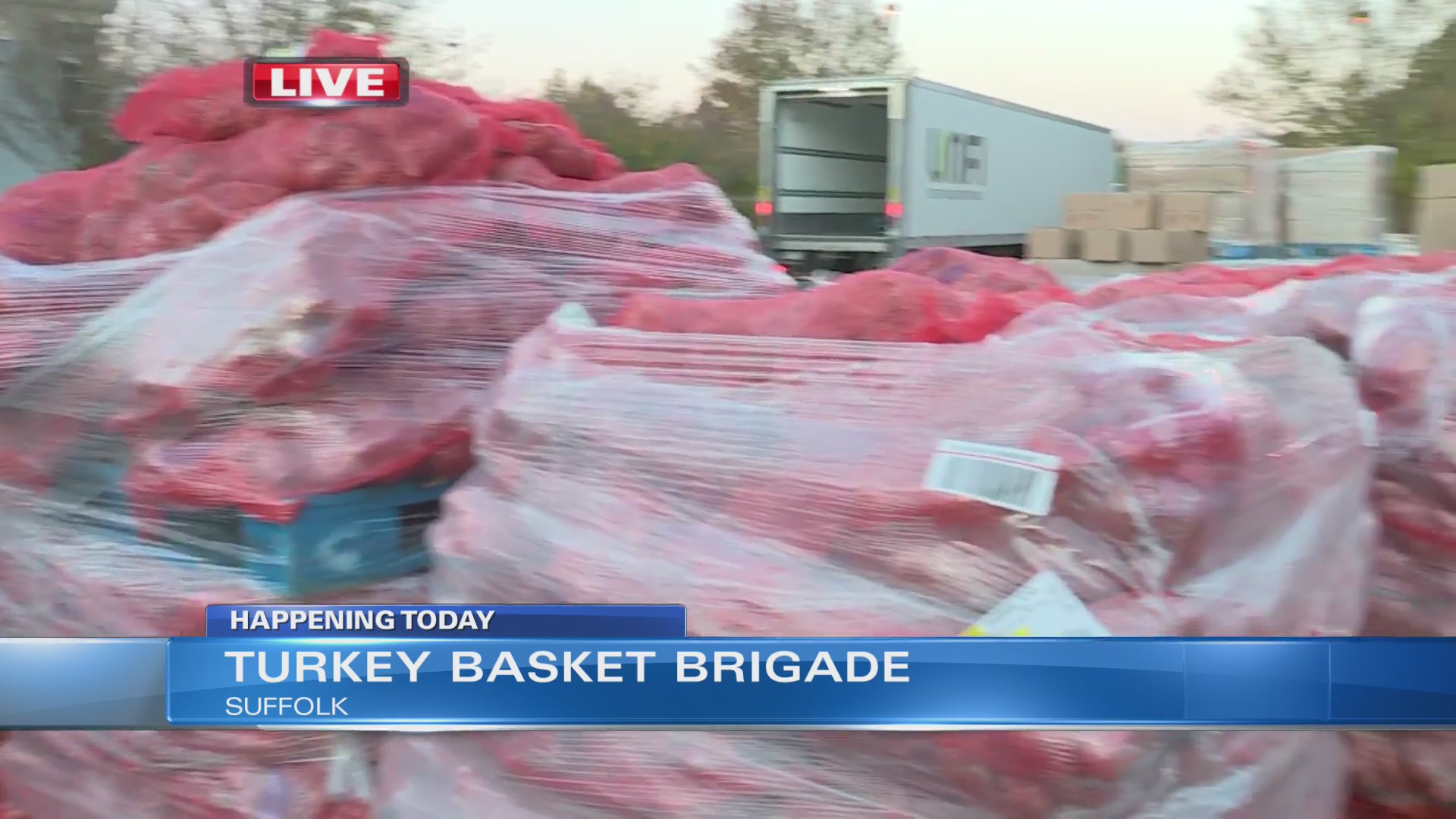 Rose & Womble Realty distributes Thanksgiving baskets