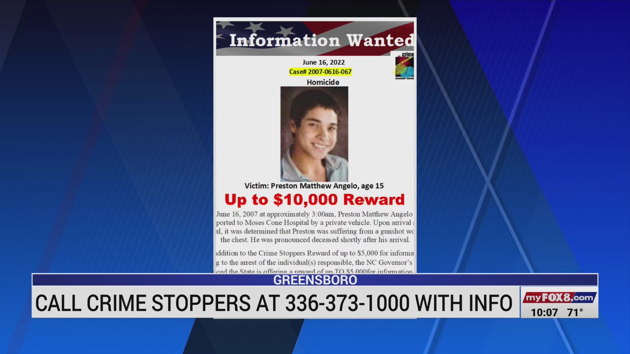 Crime Stoppers offers $10,000 reward for information 2007 shooting ...