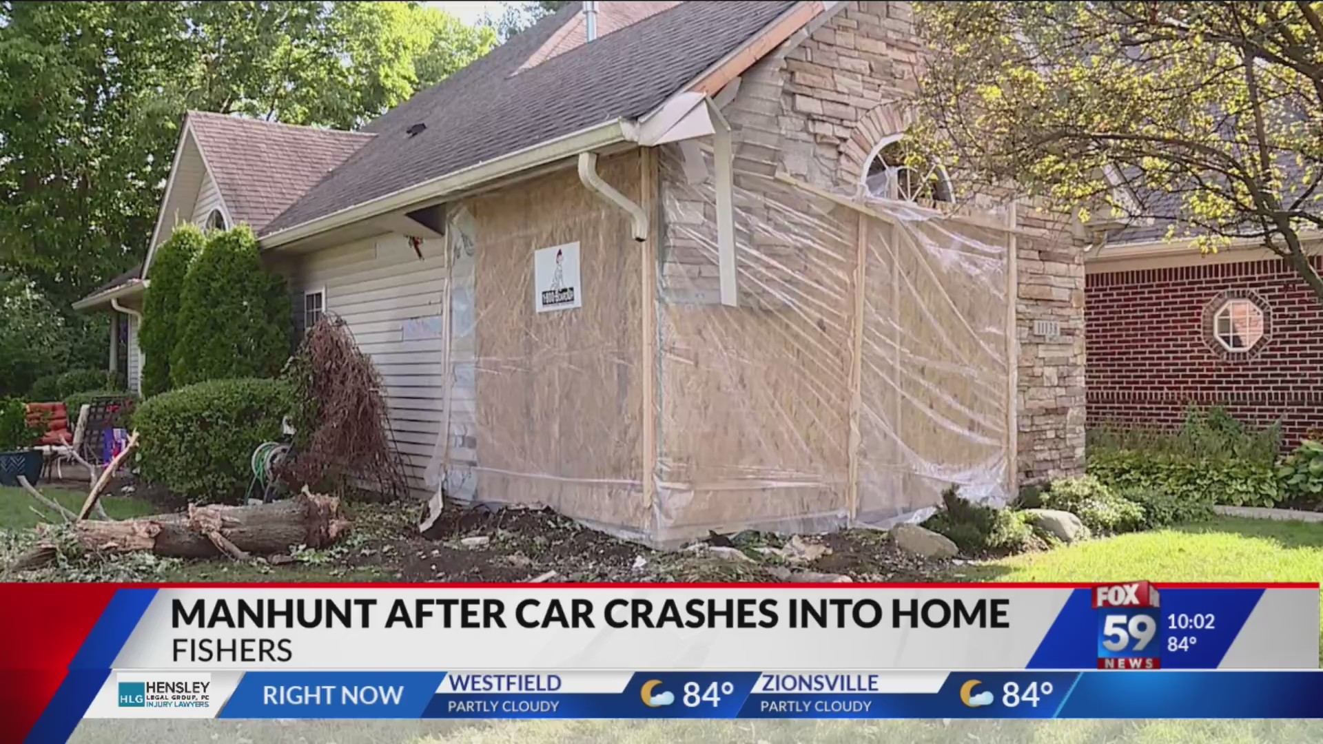 Driver crashes car into Fishers home while trying to evade police; 1 ...