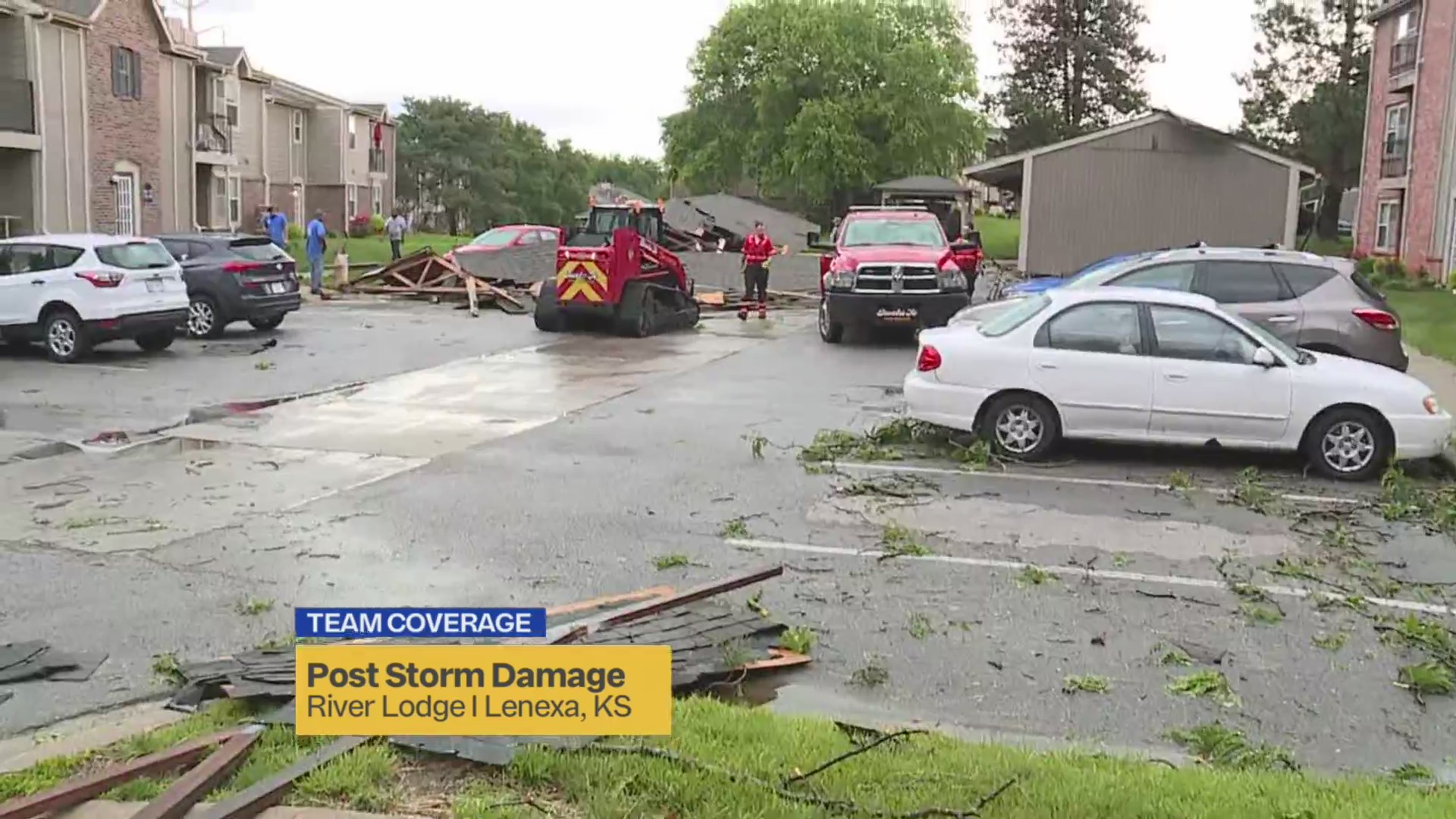 Storm destroyed a carport at a Lenexa apartment complex FOX 4 Kansas City WDAFTV News