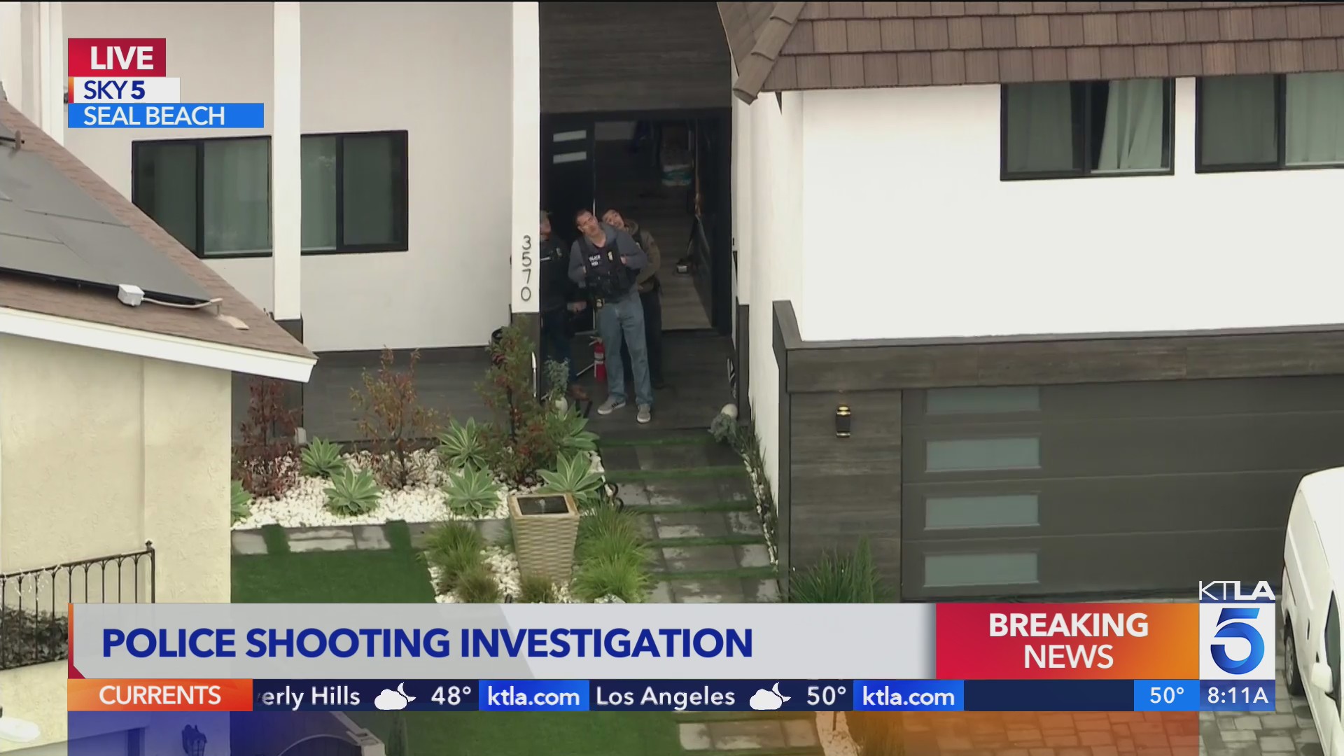 Suspect shot by police during search warrant in Seal Beach KTLA