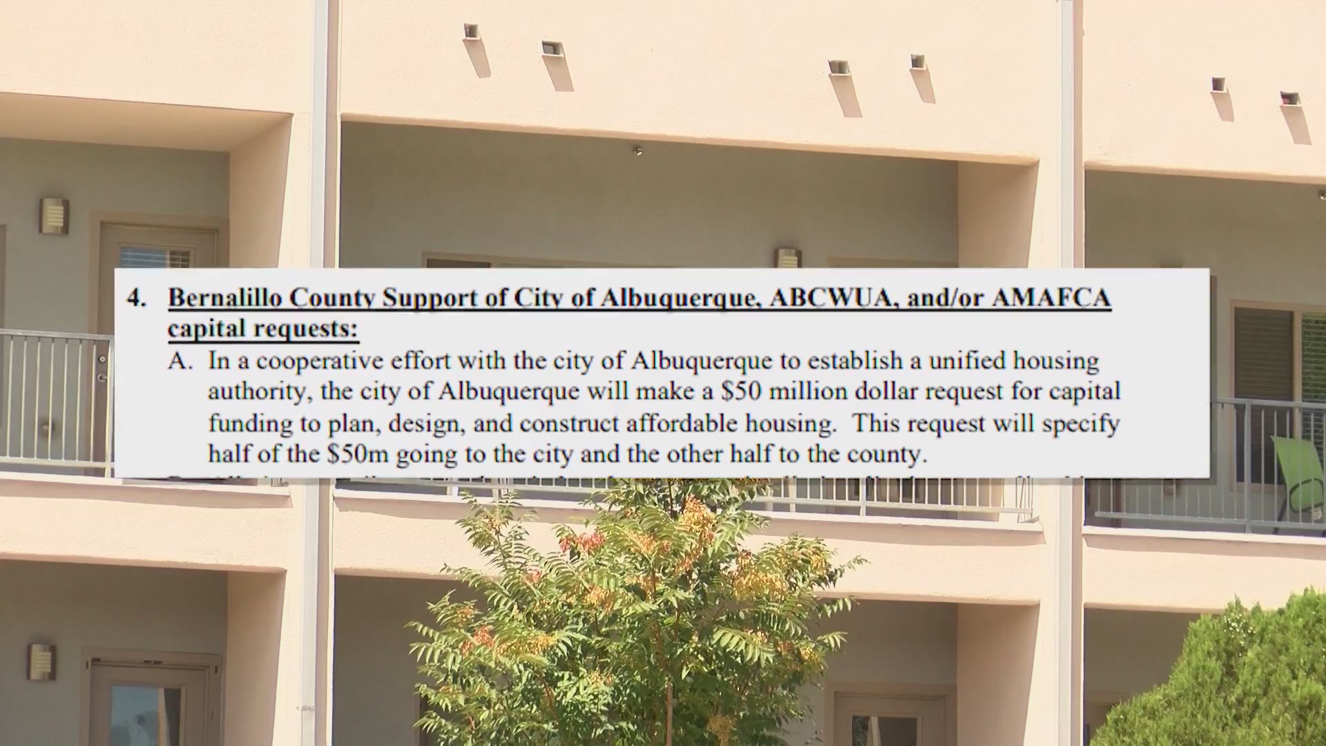 Bernalillo County to ask legislature for affordable housing and fire