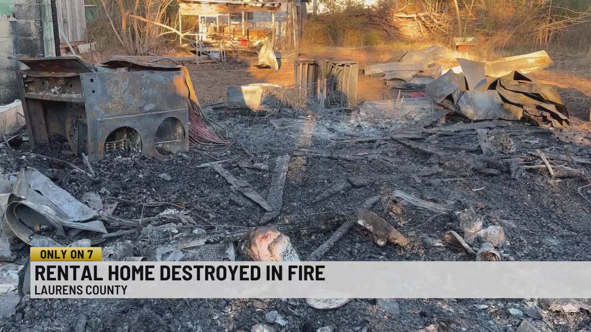 Laurens County home destroyed by fire Christmas night WSPA 7NEWS