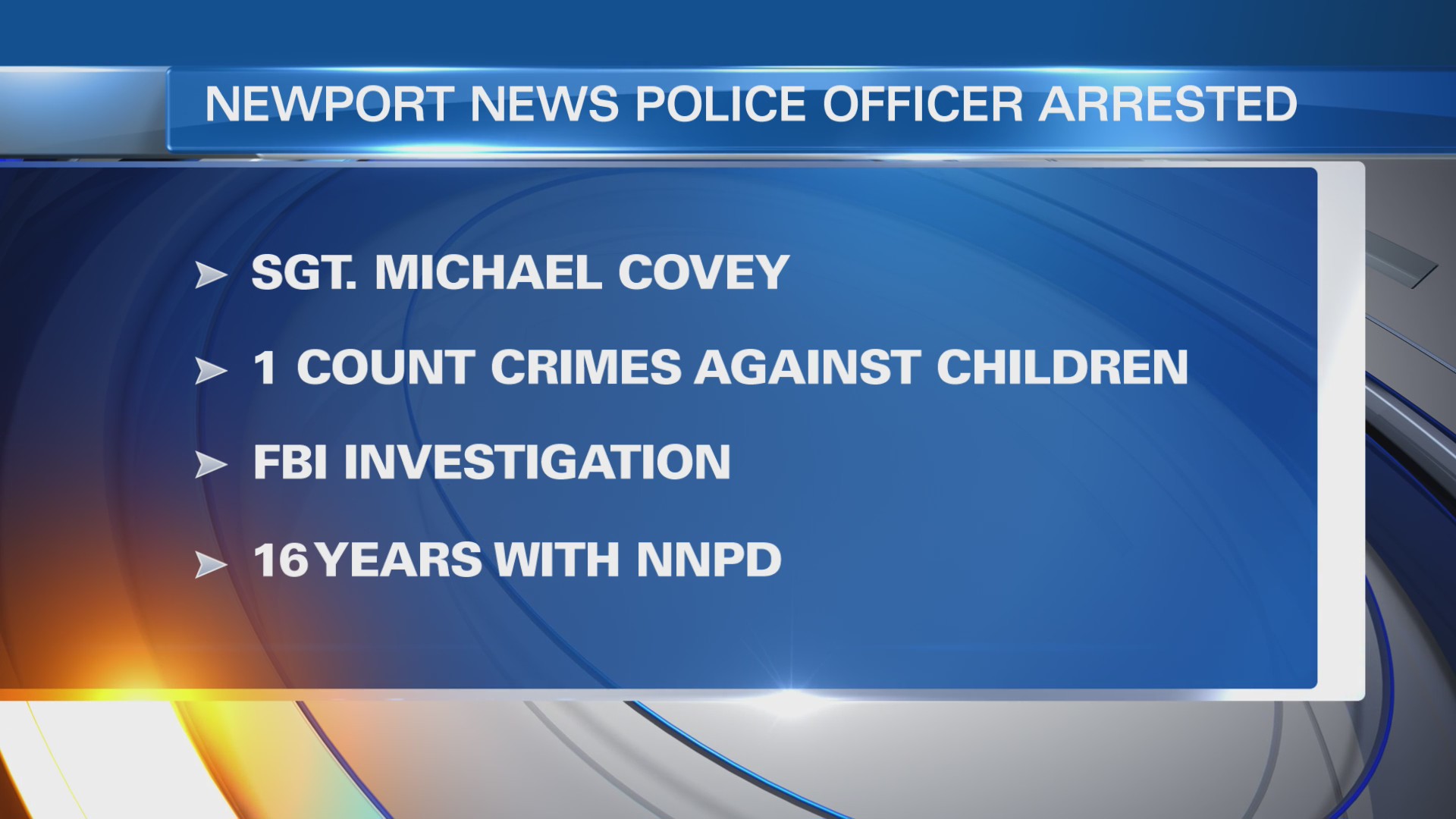 Newport News police officer arrested on crimes against children – WAVY.com
