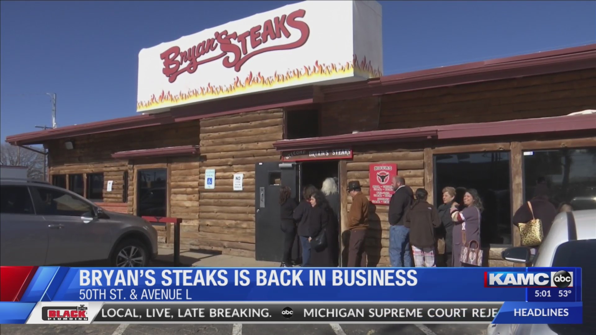 Bryan’s Steaks back in business after fire KLBK KAMC
