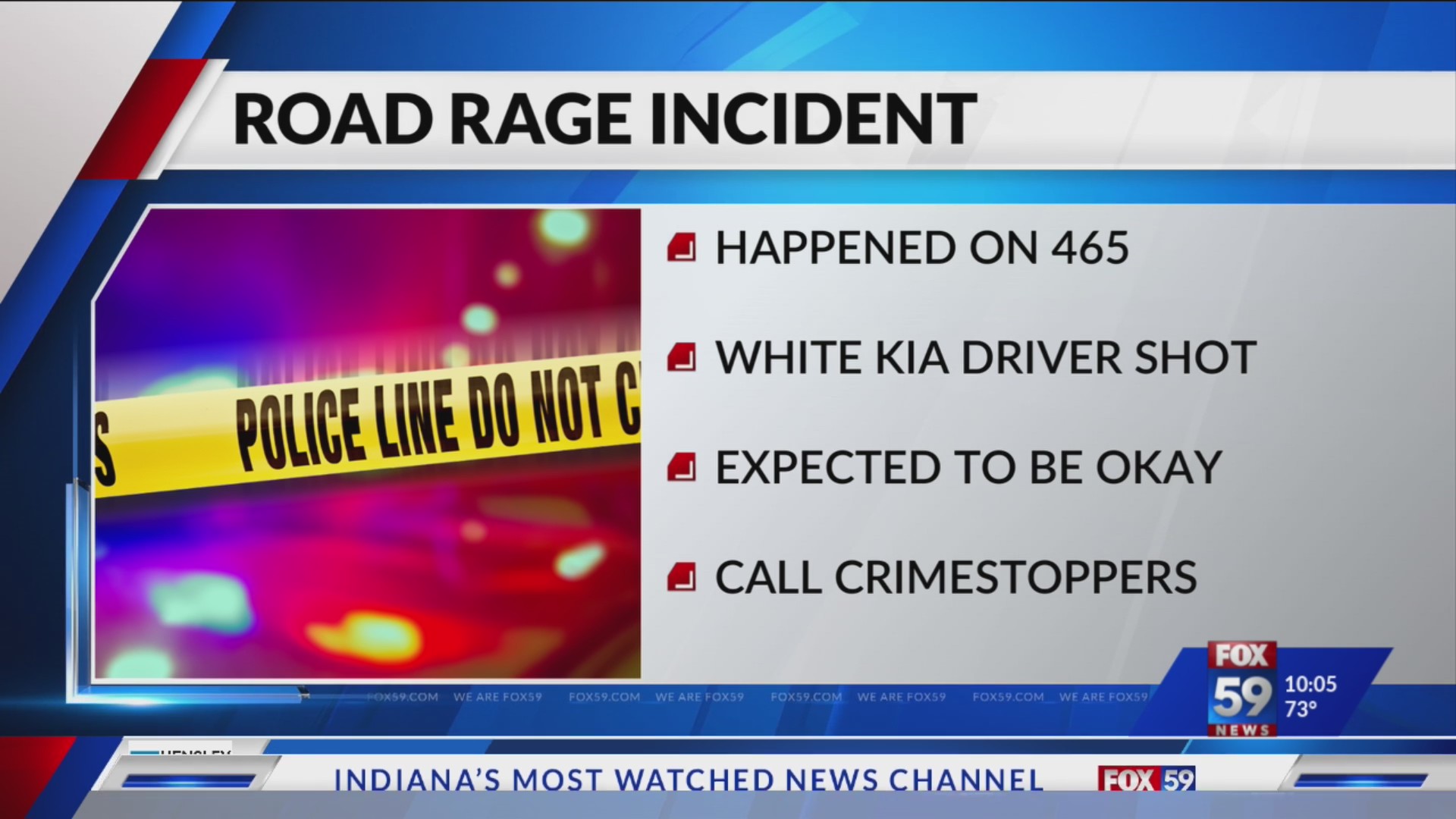 1 wounded in SB I-465 road rage shooting – Fox 59