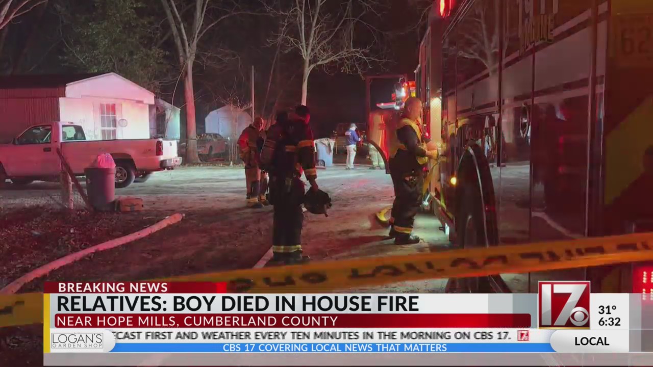 Boy killed in Cumberland County house fire – CBS17.com