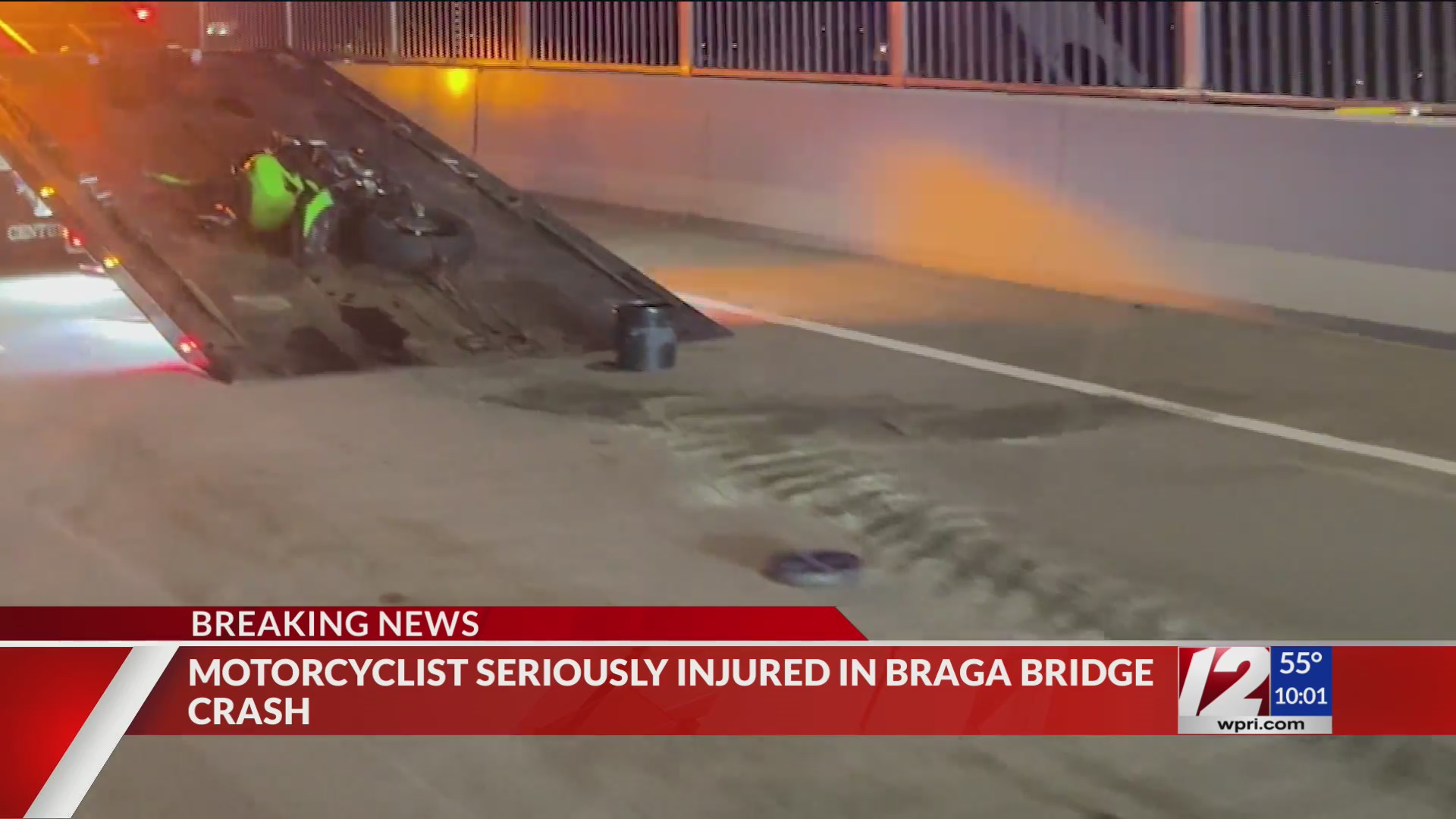 Motorcyclist seriously injured in Braga Bridge crash – WPRI.com
