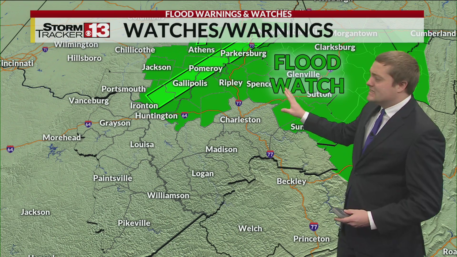 More rain today. Flood Watches and Warnings in the north – WOWK 13 News